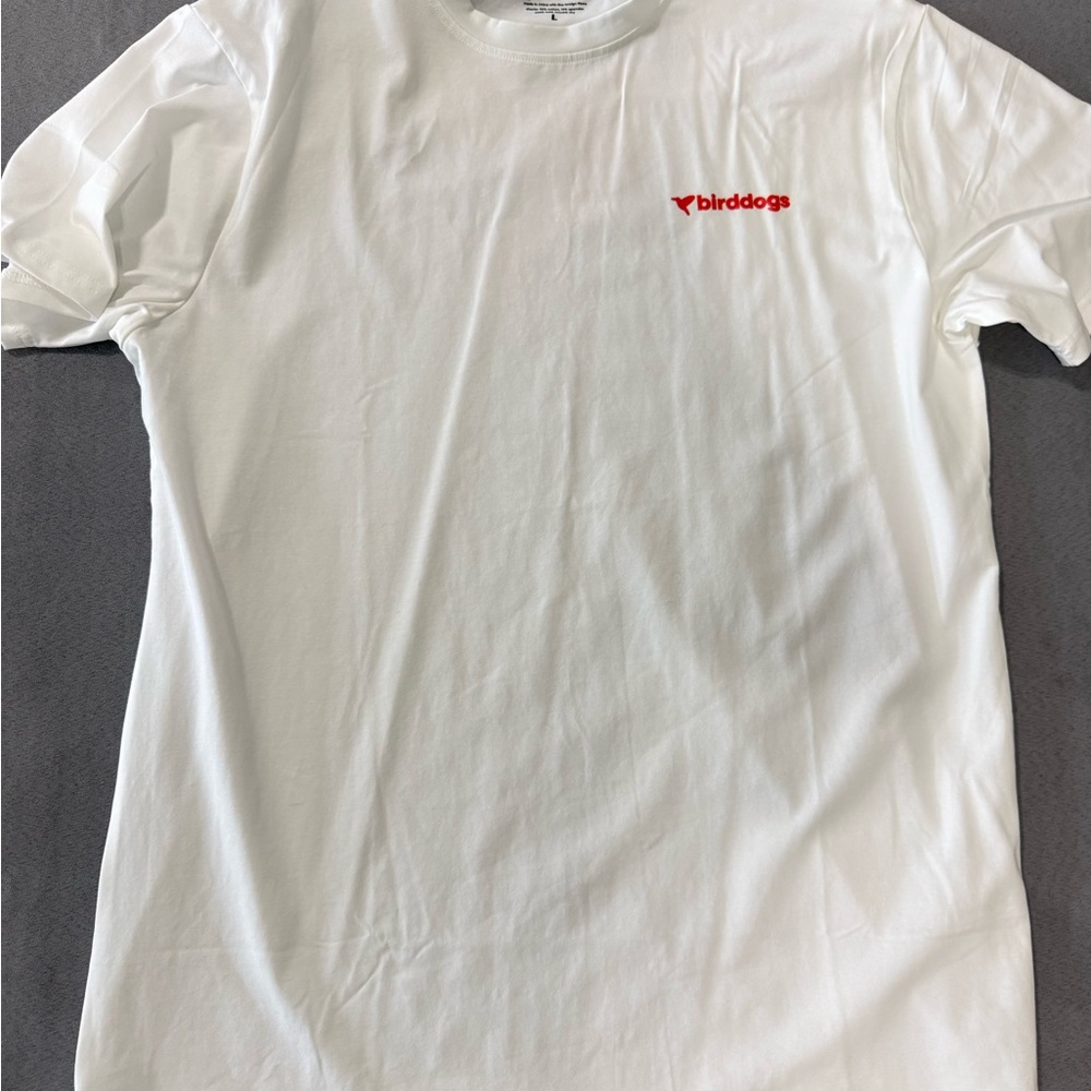 Birddogs White Short Sleeve Tee Minimalist Design